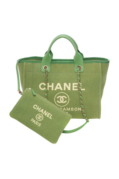 chanel green tote